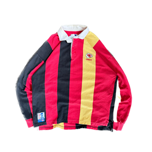 WESTSIDE STOREY VINTAGE | VINTAGE 90'S KC CHIEFS RUGBY COLLAR POLO SHIRT - RED - Westside Storey