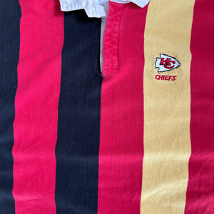 WESTSIDE STOREY VINTAGE | VINTAGE 90'S KC CHIEFS RUGBY COLLAR POLO SHIRT - RED - Westside Storey