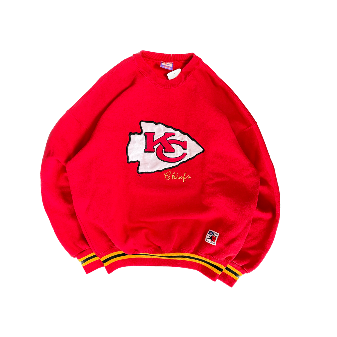 WESTSIDE STOREY VINTAGE | VINTAGE 90'S KC CHIEFS LEGENDS NFL FITNESS CLEAN SWEATSHIRT - RED