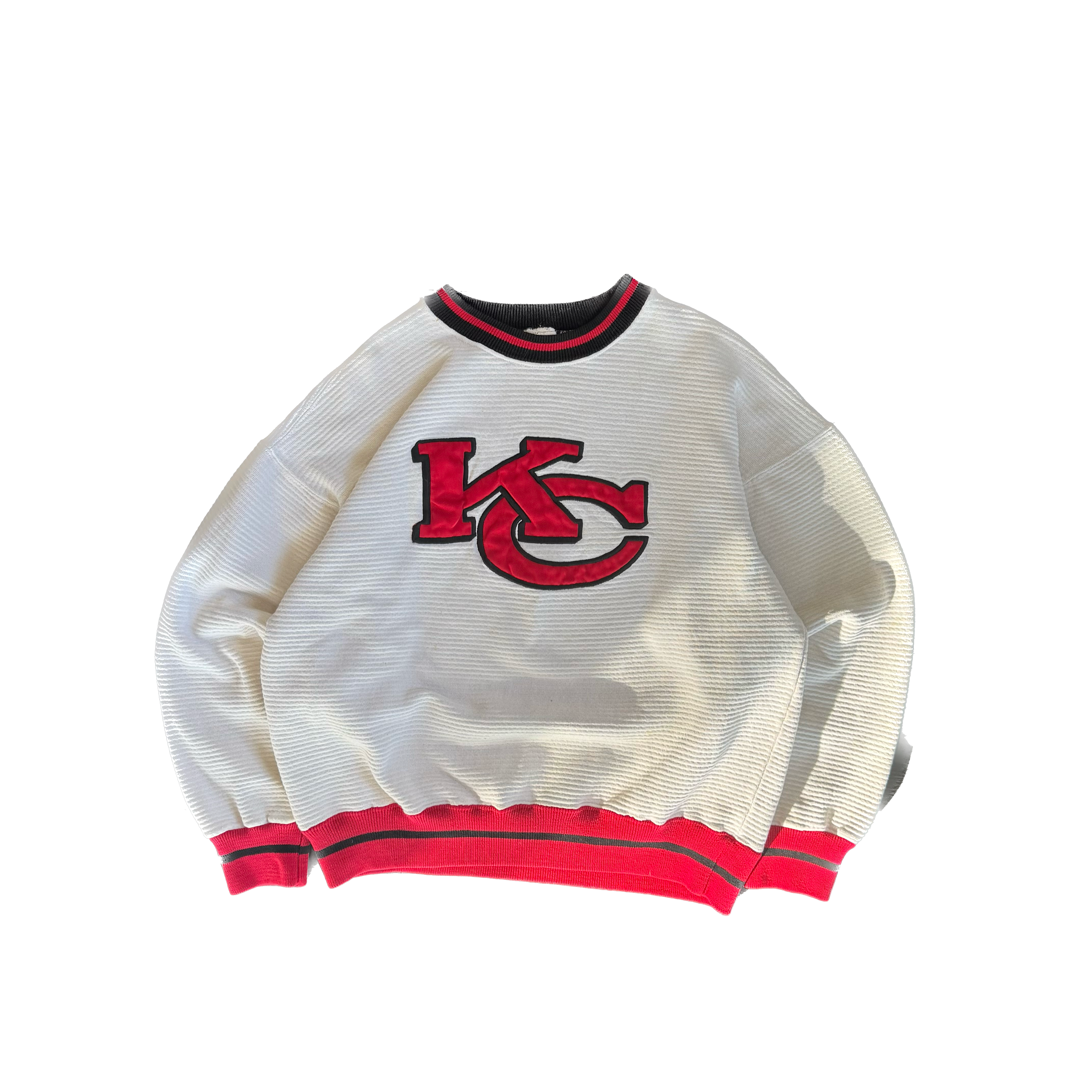 WESTSIDE STOREY VINTAGE | VINTAGE 90'S KC CHIEFS LEGENDS DETAILED SWEATSHIRT *SOME MARKS - WHITE - Westside Storey