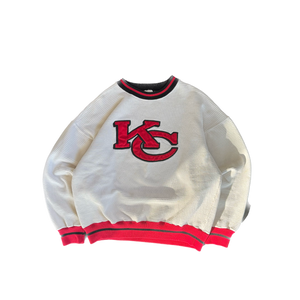 WESTSIDE STOREY VINTAGE | VINTAGE 90'S KC CHIEFS LEGENDS DETAILED SWEATSHIRT *SOME MARKS - WHITE - Westside Storey