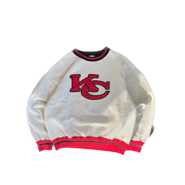 WESTSIDE STOREY VINTAGE | VINTAGE 90'S KC CHIEFS LEGENDS DETAILED SWEATSHIRT *SOME MARKS - WHITE