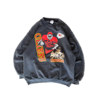 WESTSIDE STOREY VINTAGE | VINTAGE 90'S KC CHIEFS TRENCH BLACK SWEATSHIRT - BLACK - Westside Storey