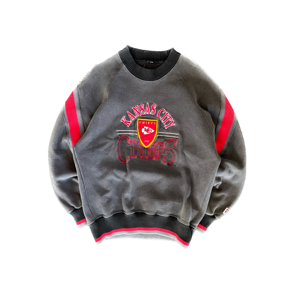 WESTSIDE STOREY VINTAGE | VINTAGE 90'S KC CHIEFS THE GAME HEAVY DETAILED SWEATSHIRT - BLACK - Westside Storey