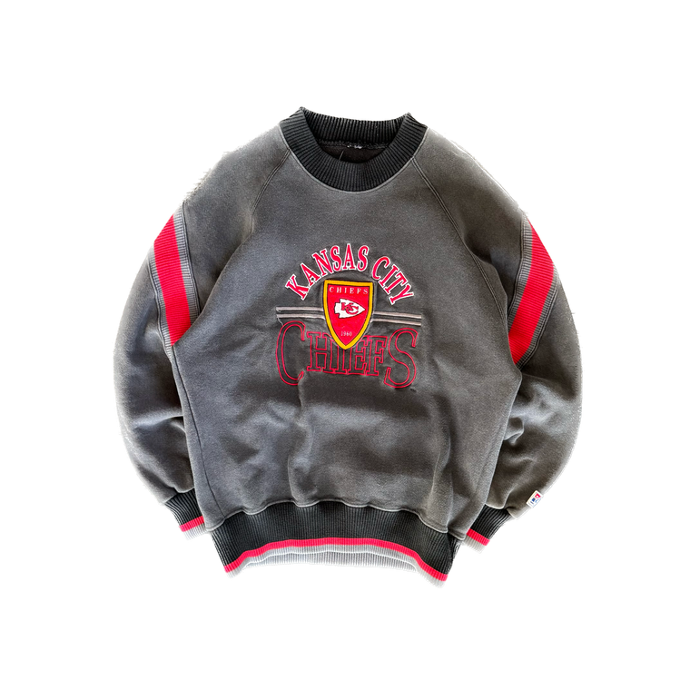 WESTSIDE STOREY VINTAGE | VINTAGE 90'S KC CHIEFS THE GAME HEAVY DETAILED SWEATSHIRT - BLACK