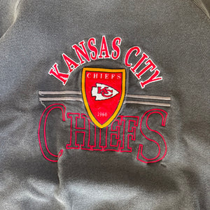 WESTSIDE STOREY VINTAGE | VINTAGE 90'S KC CHIEFS THE GAME HEAVY DETAILED SWEATSHIRT - BLACK - Westside Storey