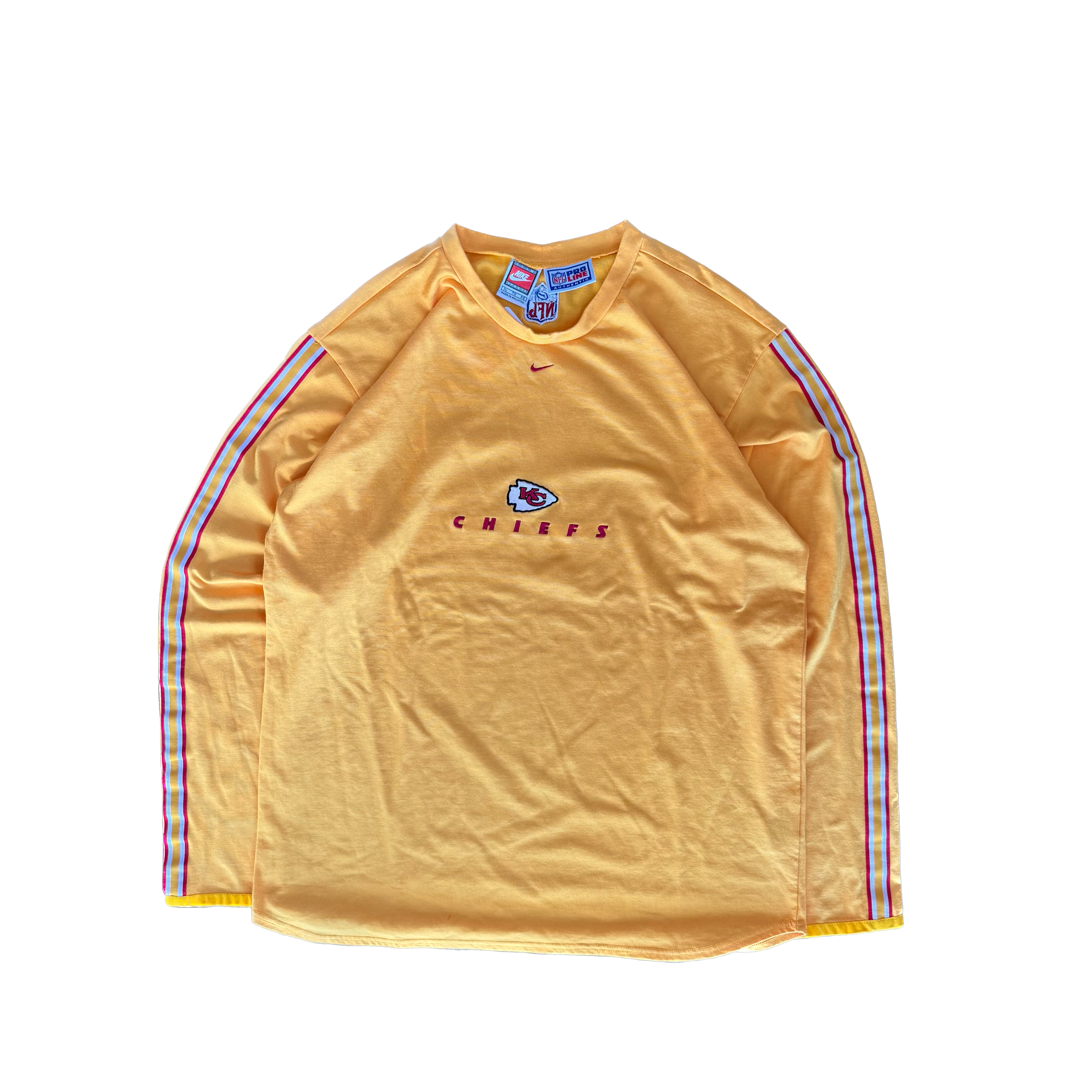 WESTSIDE STOREY VINTAGE | VINTAGE 90'S KC CHIEFS MIDDLE SWOOSH - YELLOW - Westside Storey