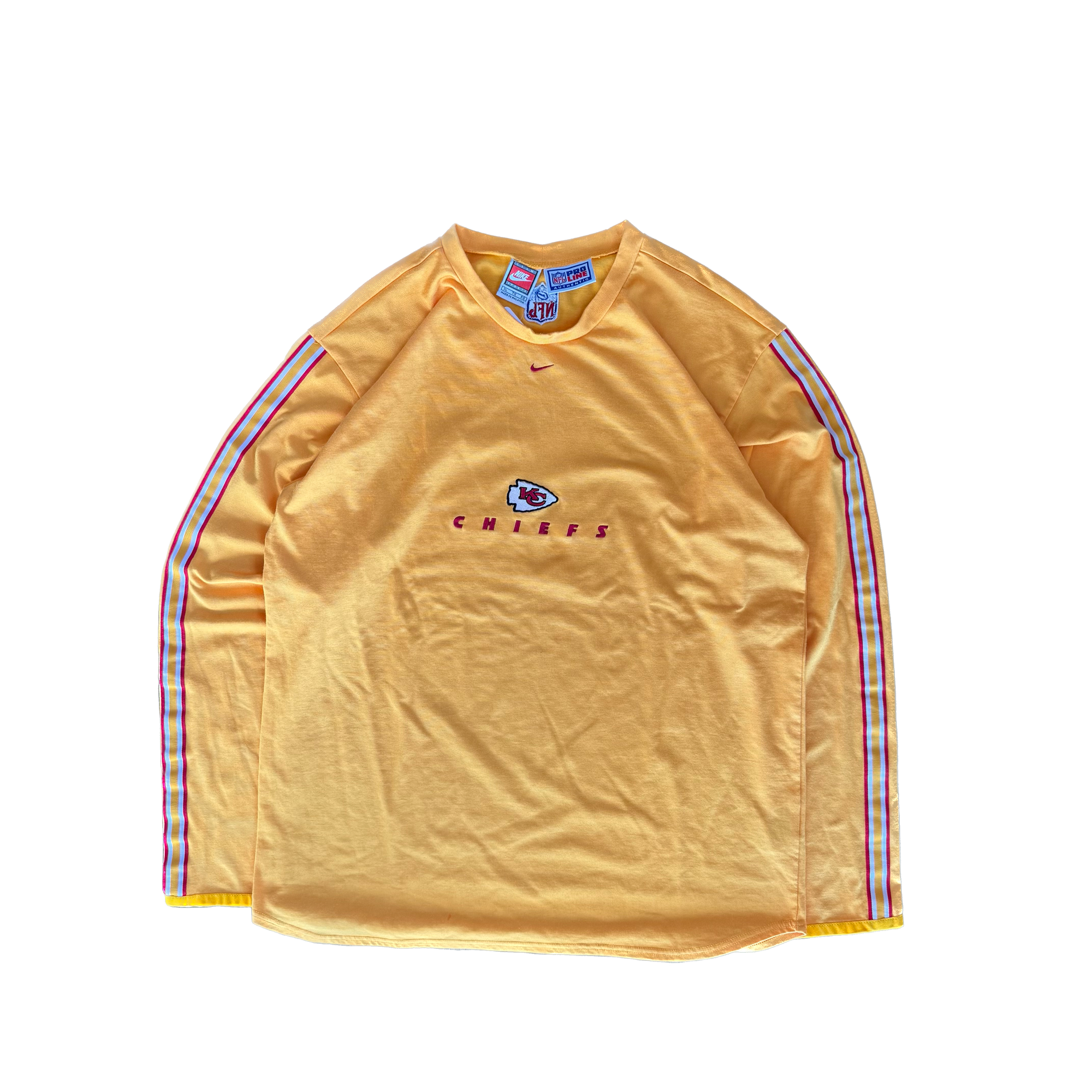 WESTSIDE STOREY VINTAGE | VINTAGE 90'S KC CHIEFS MIDDLE SWOOSH - YELLOW - Westside Storey