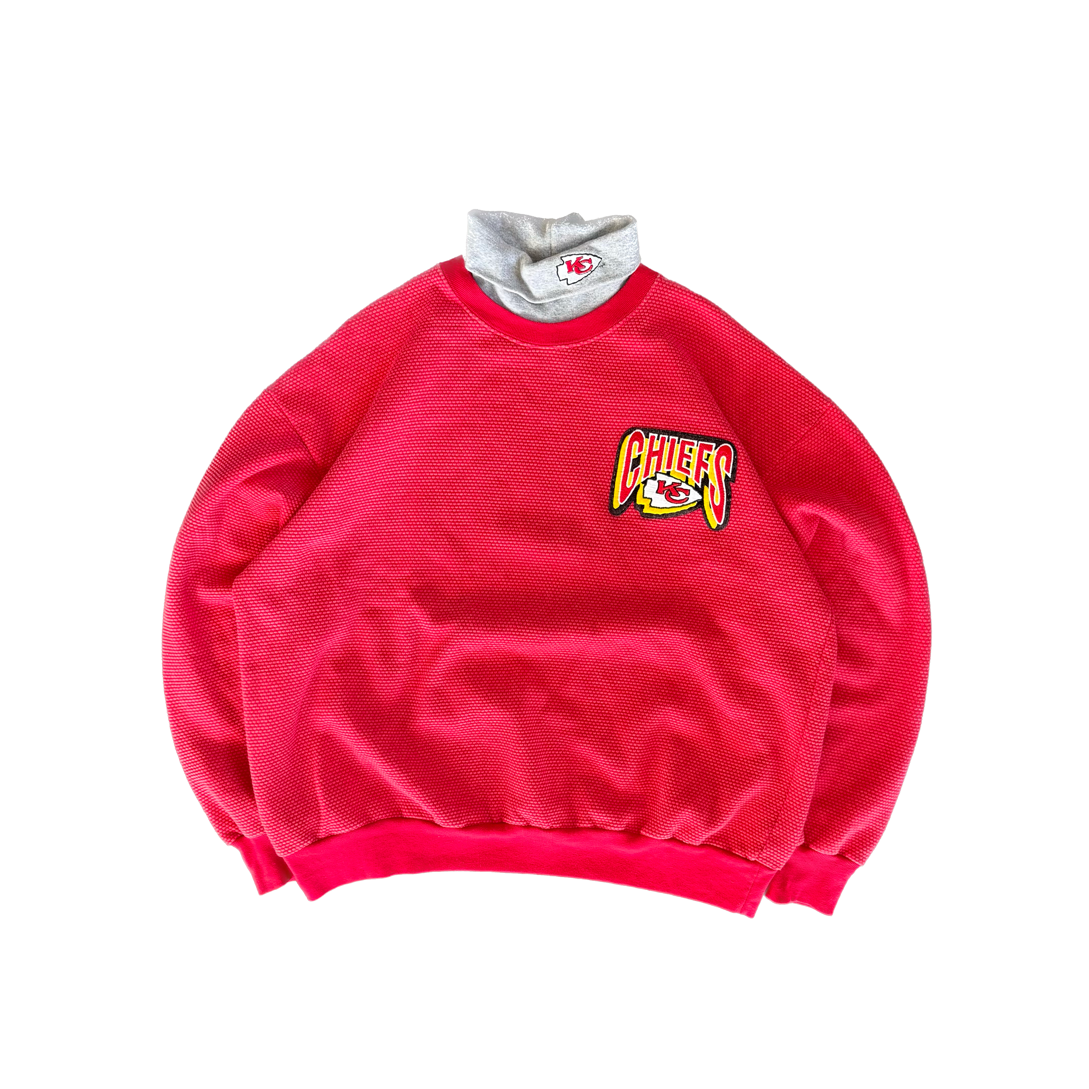 WESTSIDE STOREY VINTAGE | VINTAGE 90'S KC CHIEFS MAJESTIC TURTLE NECK SWEATSHIRT - RED - Westside Storey