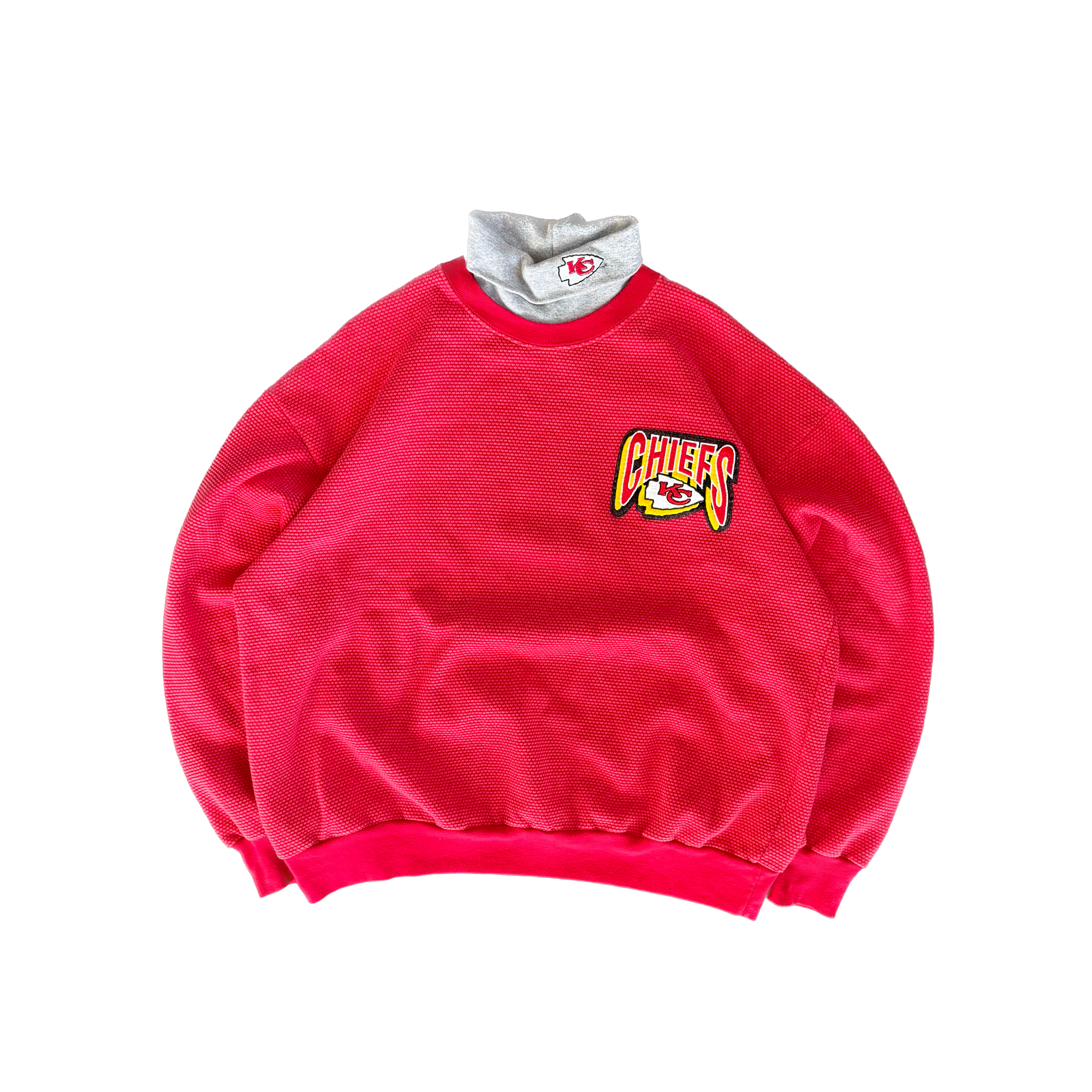 WESTSIDE STOREY VINTAGE | VINTAGE 90'S KC CHIEFS MAJESTIC TURTLE NECK SWEATSHIRT - RED - Westside Storey