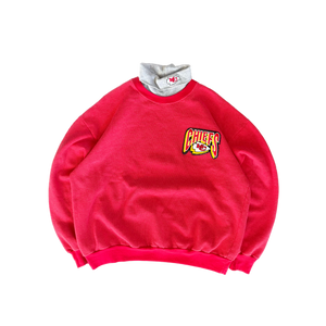 WESTSIDE STOREY VINTAGE | VINTAGE 90'S KC CHIEFS MAJESTIC TURTLE NECK SWEATSHIRT - RED - Westside Storey