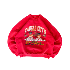 WESTSIDE STOREY VINTAGE | VINTAGE 90'S KC CHIEFS RUSH HOUR DERRICK THOMAS/NEIL SMITH SWEATSHIRT - RED - Westside Storey