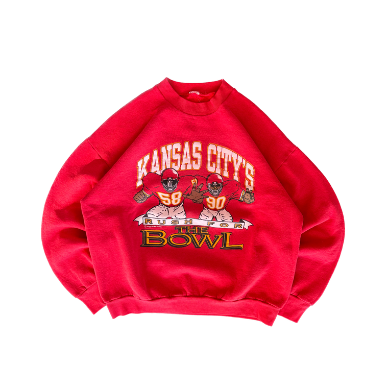 WESTSIDE STOREY VINTAGE | VINTAGE 90'S KC CHIEFS RUSH HOUR DERRICK THOMAS/NEIL SMITH SWEATSHIRT - RED