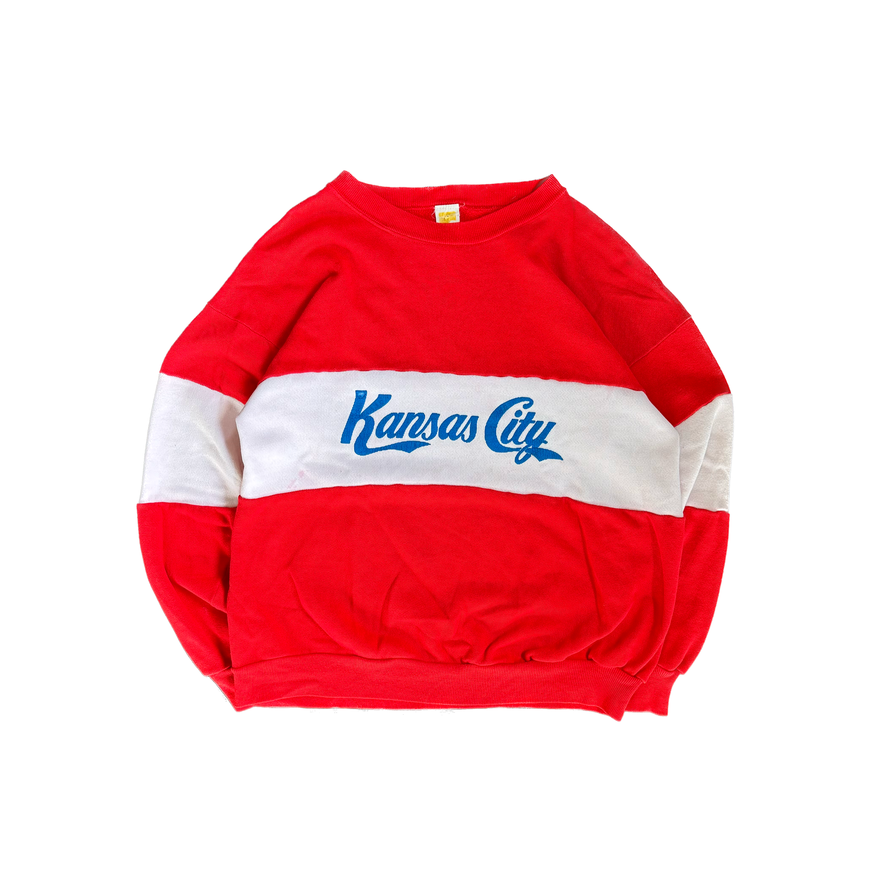 WESTSIDE STOREY VINTAGE | VINTAGE 80'S KC SWEATSHIRT - RED/WHITE - Westside Storey