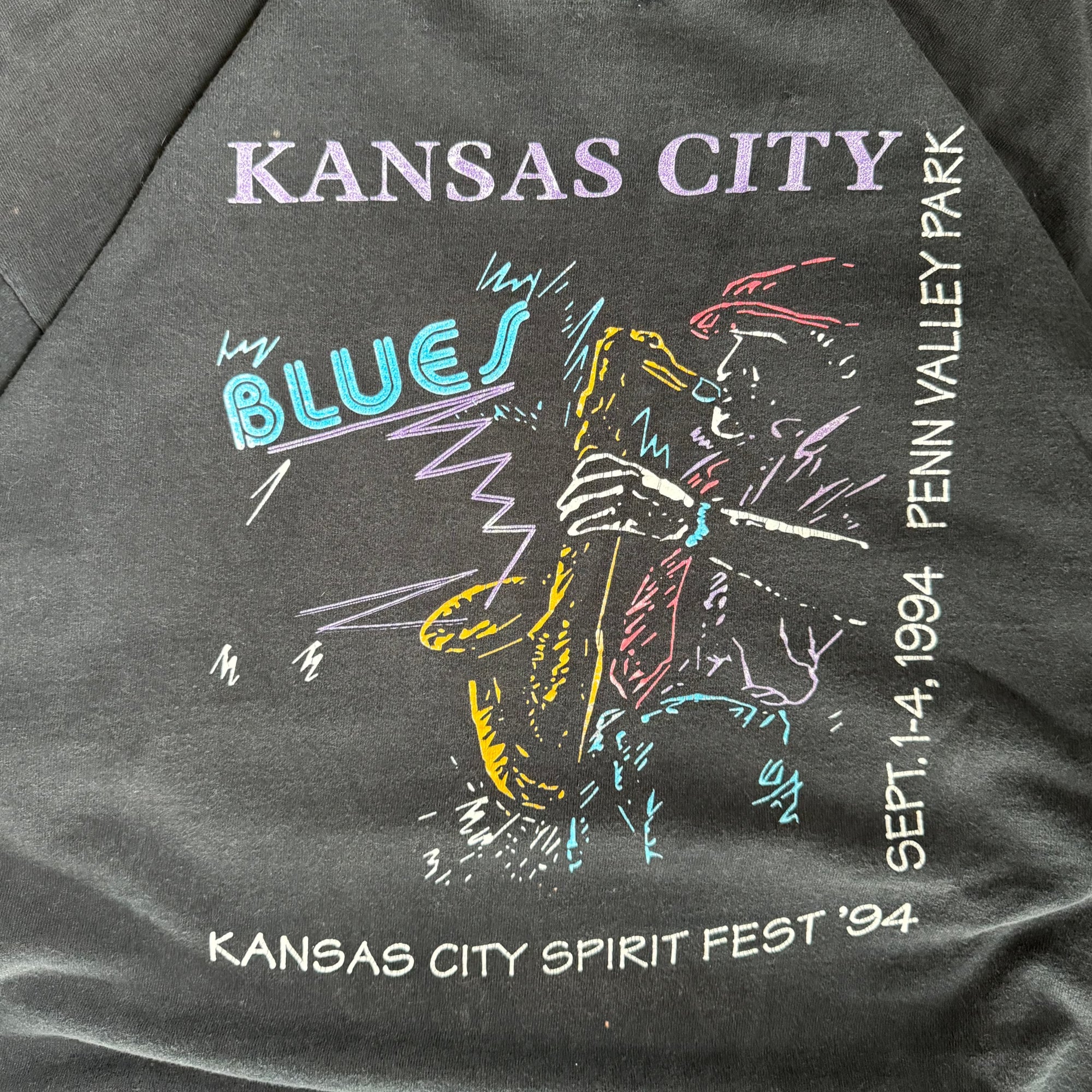 WESTSIDE STOREY VINTAGE | VINTAGE 1994 KC SPIRIT FEST JAZZ T-SHIRT - B -  Westside Storey