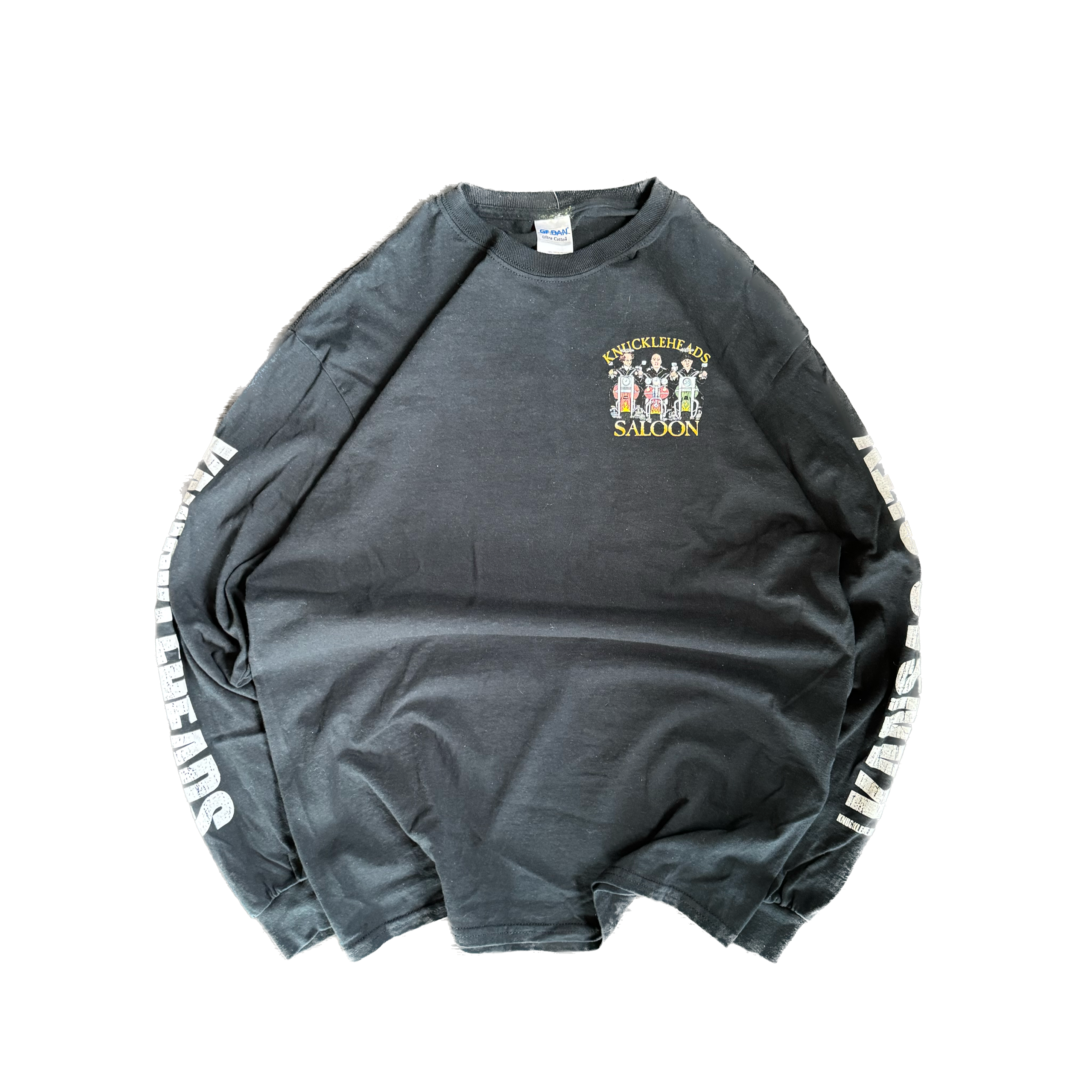 WESTSIDE STOREY VINTAGE |  KNUCKLEHEADS SALOON LONG SLEEVE - BLACK - Westside Storey