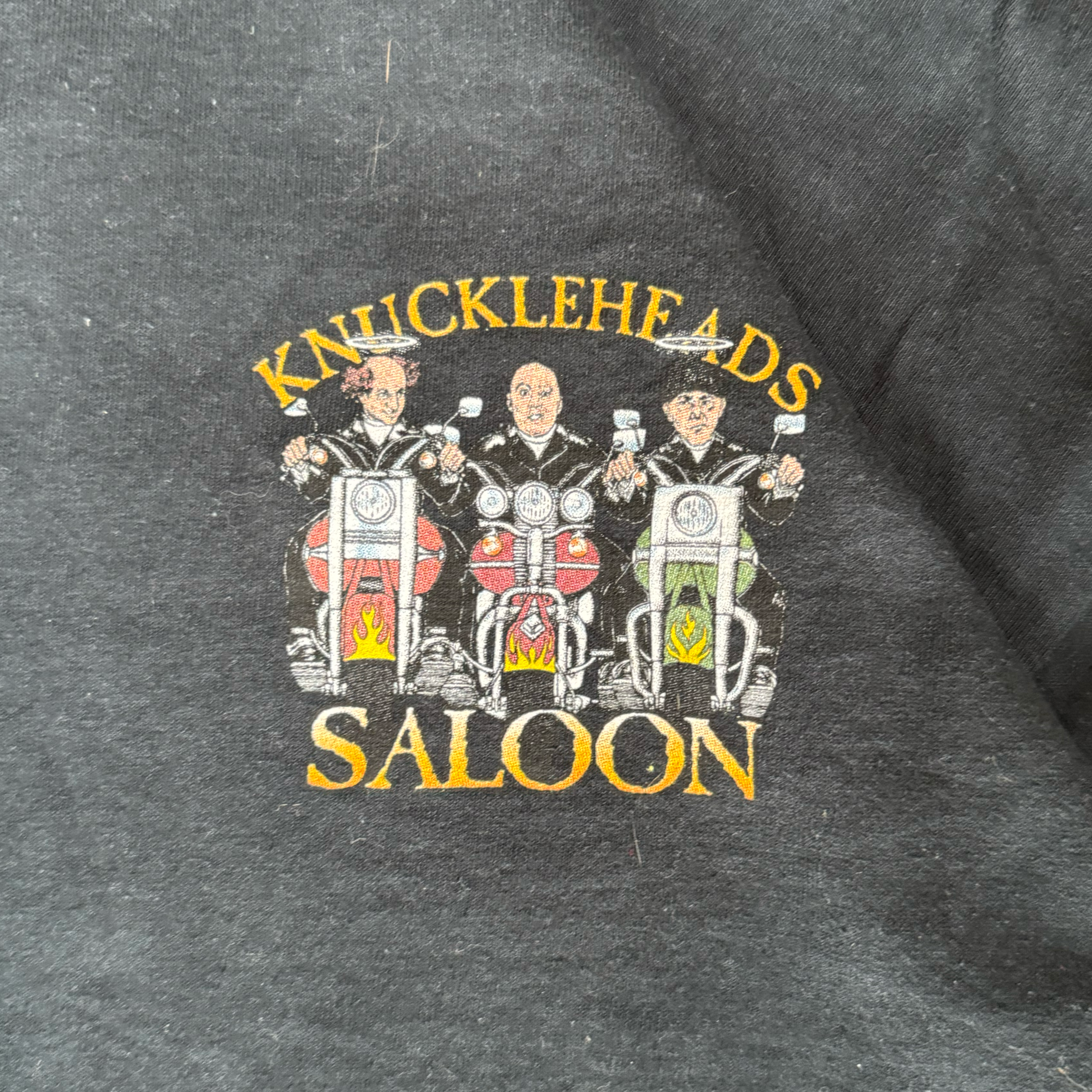 WESTSIDE STOREY VINTAGE |  KNUCKLEHEADS SALOON LONG SLEEVE - BLACK - Westside Storey