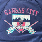 WESTSIDE STOREY VINTAGE | VINTAGE 90'S SKI KC CLUB LONG SLEEVE T-SHIRT - BLUE - Westside Storey