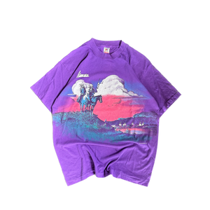 WESTSIDE STOREY VINTAGE |VINTAGE 90'S AOP KANSAS SHIRT- PURPLE - Westside Storey