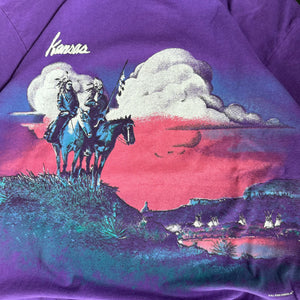 WESTSIDE STOREY VINTAGE |VINTAGE 90'S AOP KANSAS SHIRT- PURPLE - Westside Storey