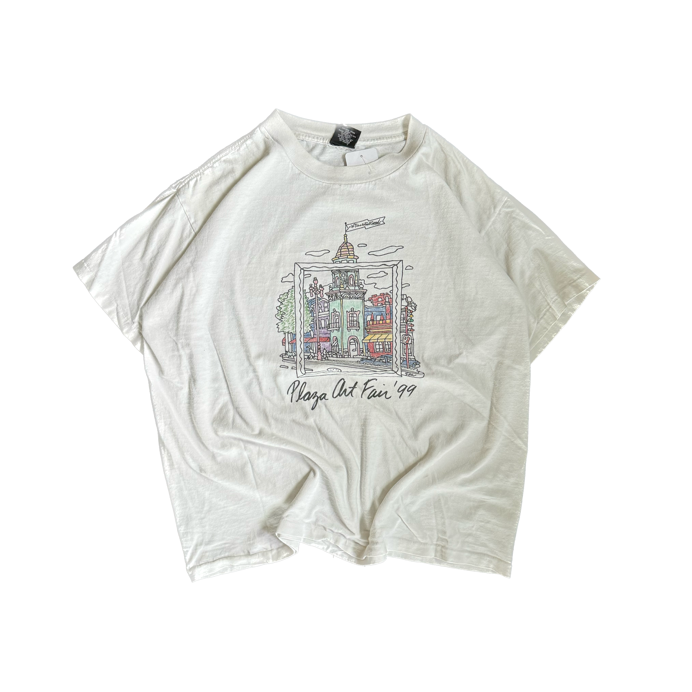 WESTSIDE STOREY VINTAGE | VINTAGE 1999 KC ART FAIR PLAZA T-SHIRT - WHITE - Westside Storey