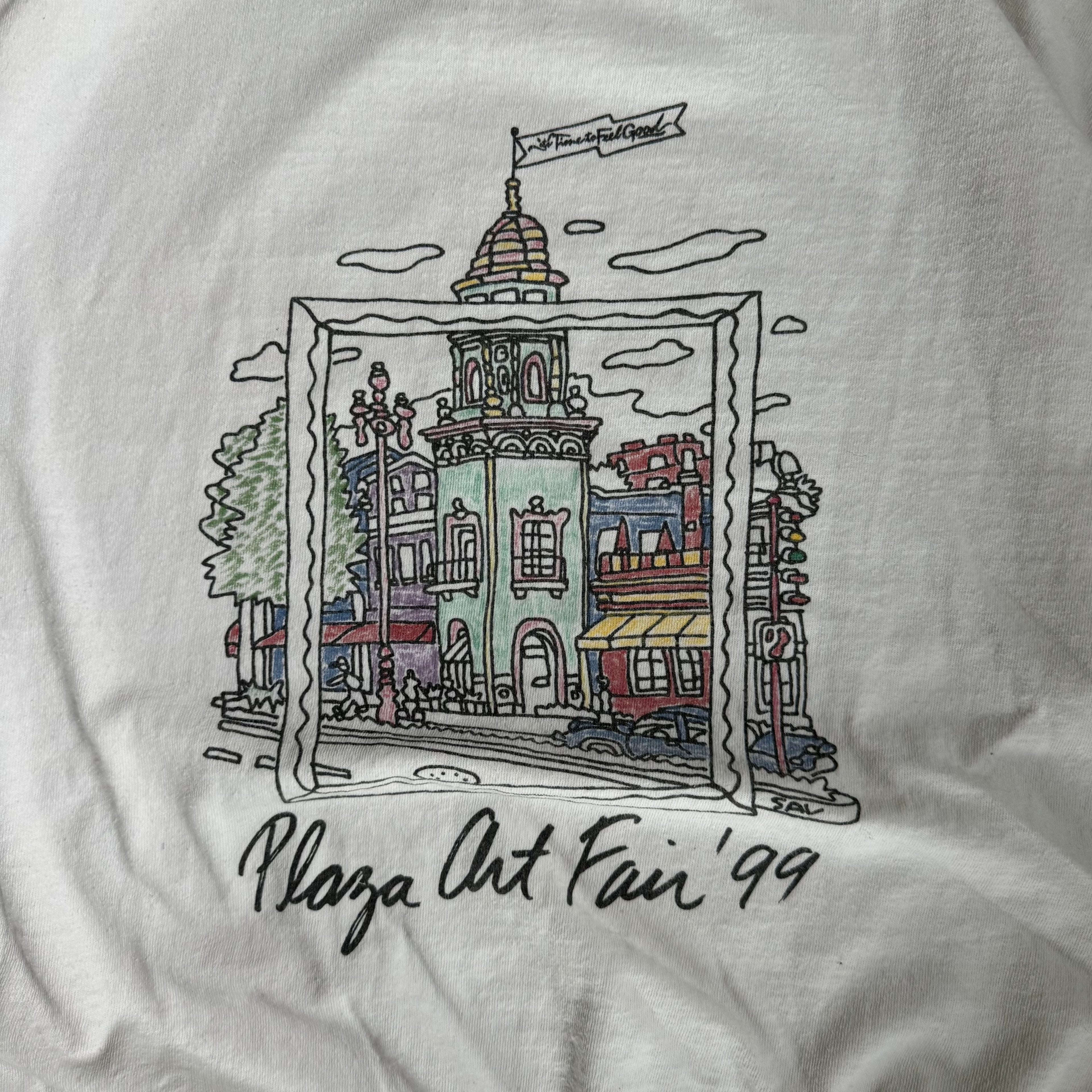 WESTSIDE STOREY VINTAGE | VINTAGE 1999 KC ART FAIR PLAZA T-SHIRT - WHITE - Westside Storey