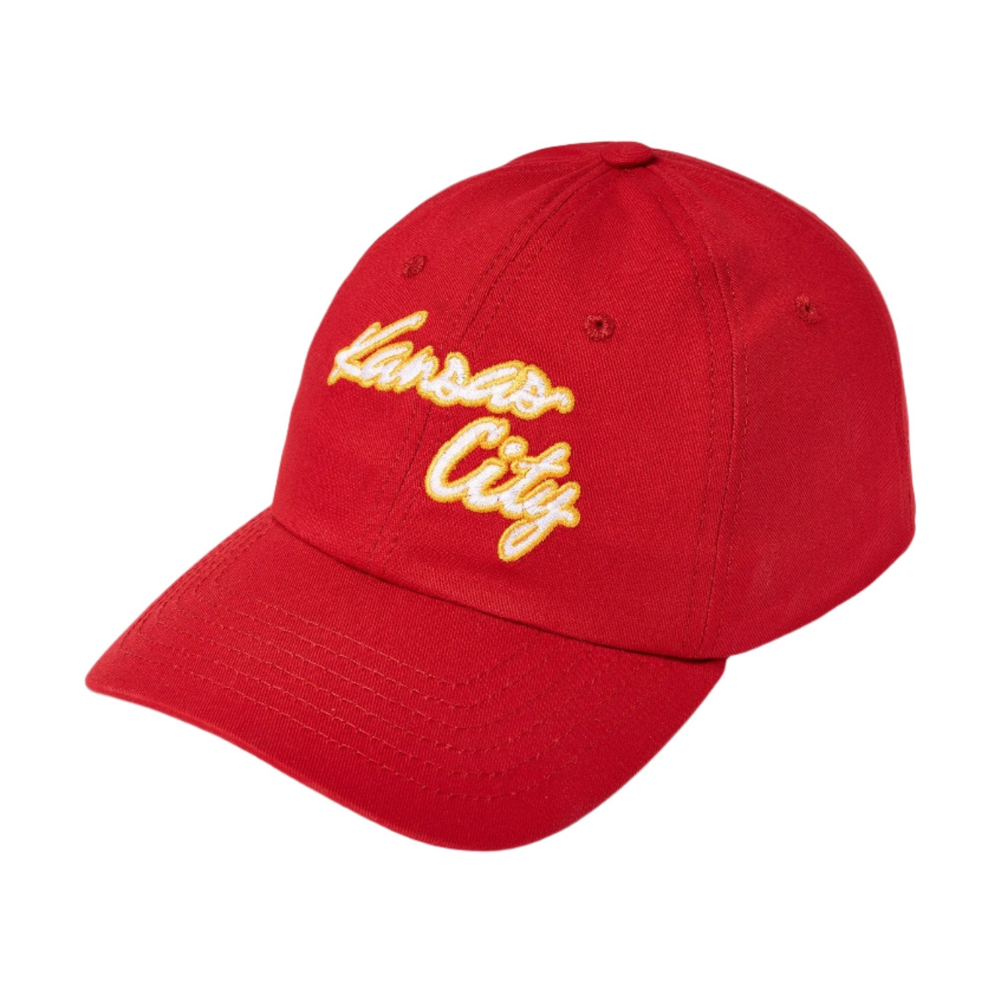 SANDLOT | 90s ERA SCRIPT KANSAS CITY DAD HAT - RED - Westside Storey