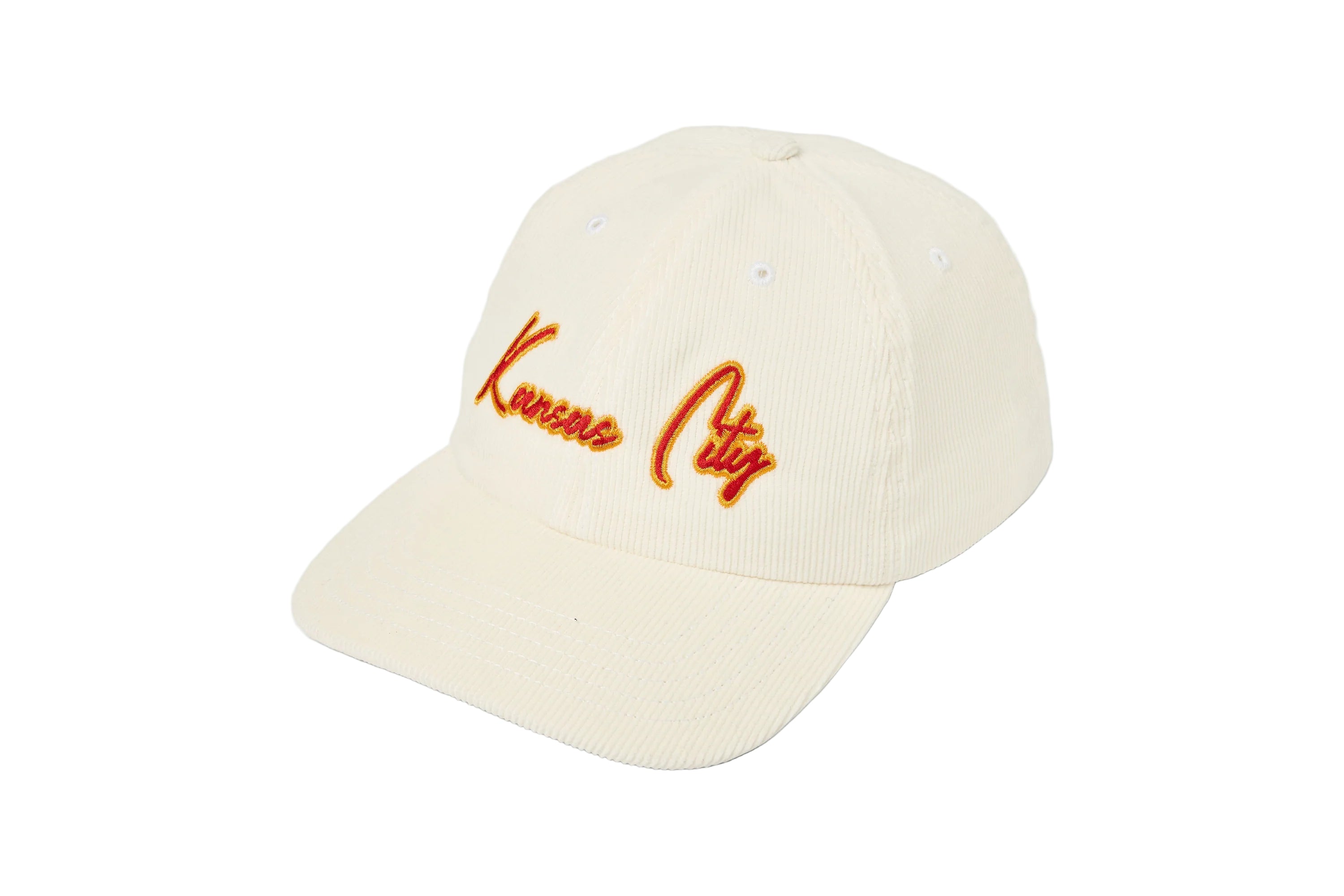 SANDLOT | CORDUROY DAD HAT KANSAS CITY SCRIPT - CREAM/RED/GOLD Sandlot