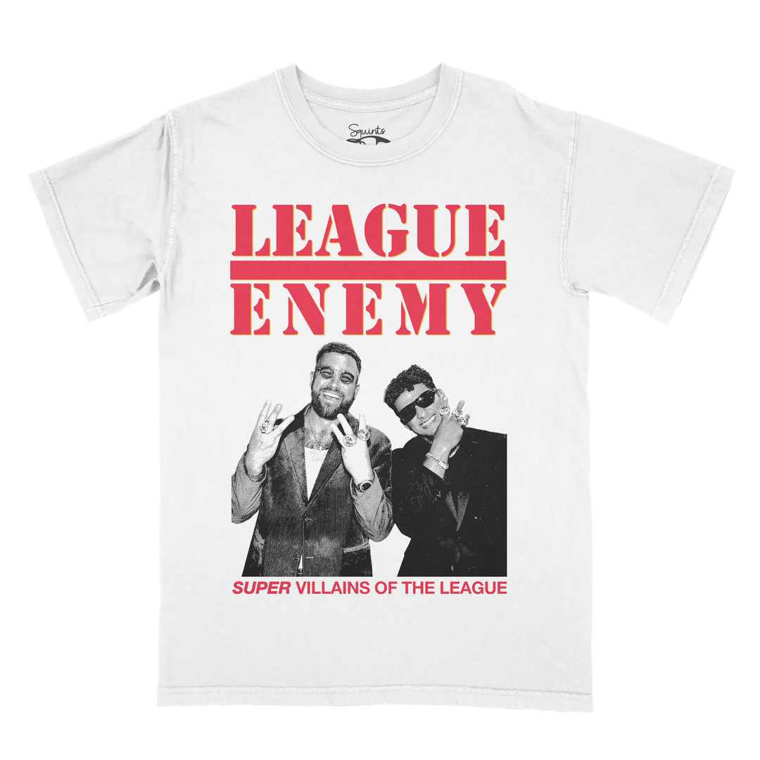 SQUINTS APPAREL | LEAGUE ENEMY T-SHIRT - WHITE - Westside Storey