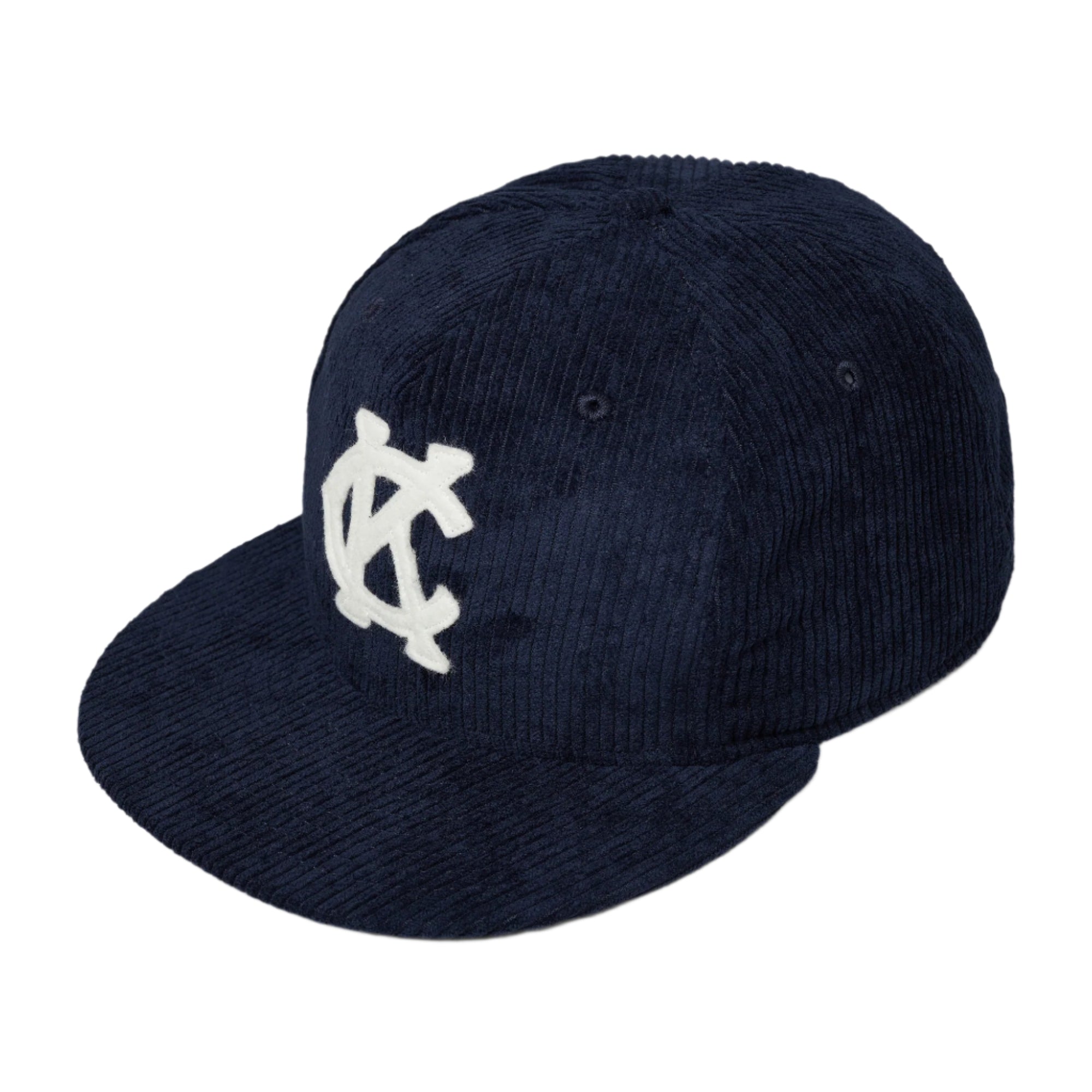 SANDLOT | KANSAS CITY 1948 MONARCHS CORDUROY VINTAGE FLATBILL HAT - NAVY - Westside Storey