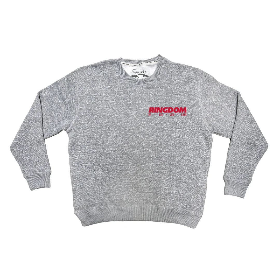 SQUINTS APPAREL | RINGDOM CREWNECK (GREY) Squints Apparel