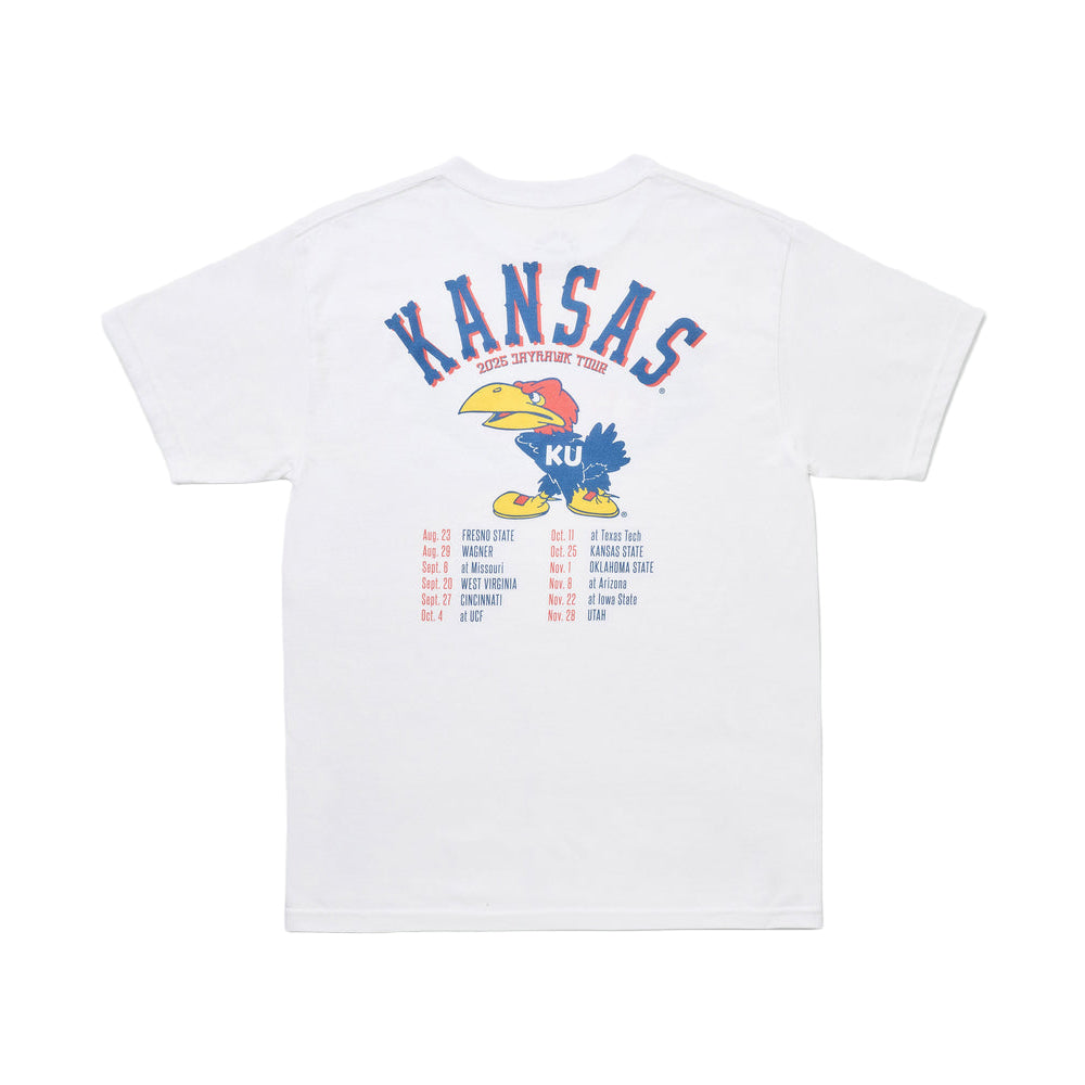 SANDLOT l UNIVERSITY OF KANSAS JAYHAWKS FOOTBALL TOUR TEE WHITE Sandlot