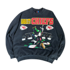 WESTSIDE STOREY VINTAGE | VINTAGE 1994 MARVIN MARTIAN KC CHIEFS SWEATSHIRT- BLACK - Westside Storey