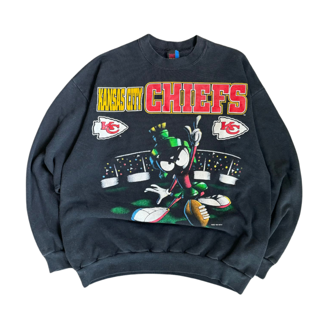 WESTSIDE STOREY VINTAGE | VINTAGE 1994 MARVIN MARTIAN KC CHIEFS SWEATSHIRT- BLACK