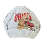WESTSIDE STOREY VINTAGE | VINTAGE 1994 KC CHIEFS HEAVY FRONT AND BACK SWEATSHIRT - GRAY - Westside Storey