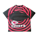 WESTSIDE STOREY VINTAGE | VINTAGE 90'S SALEM KC CHIEFS HYPNOTIC ARROWHEAD T-SHIRT - RED/BLACK - Westside Storey