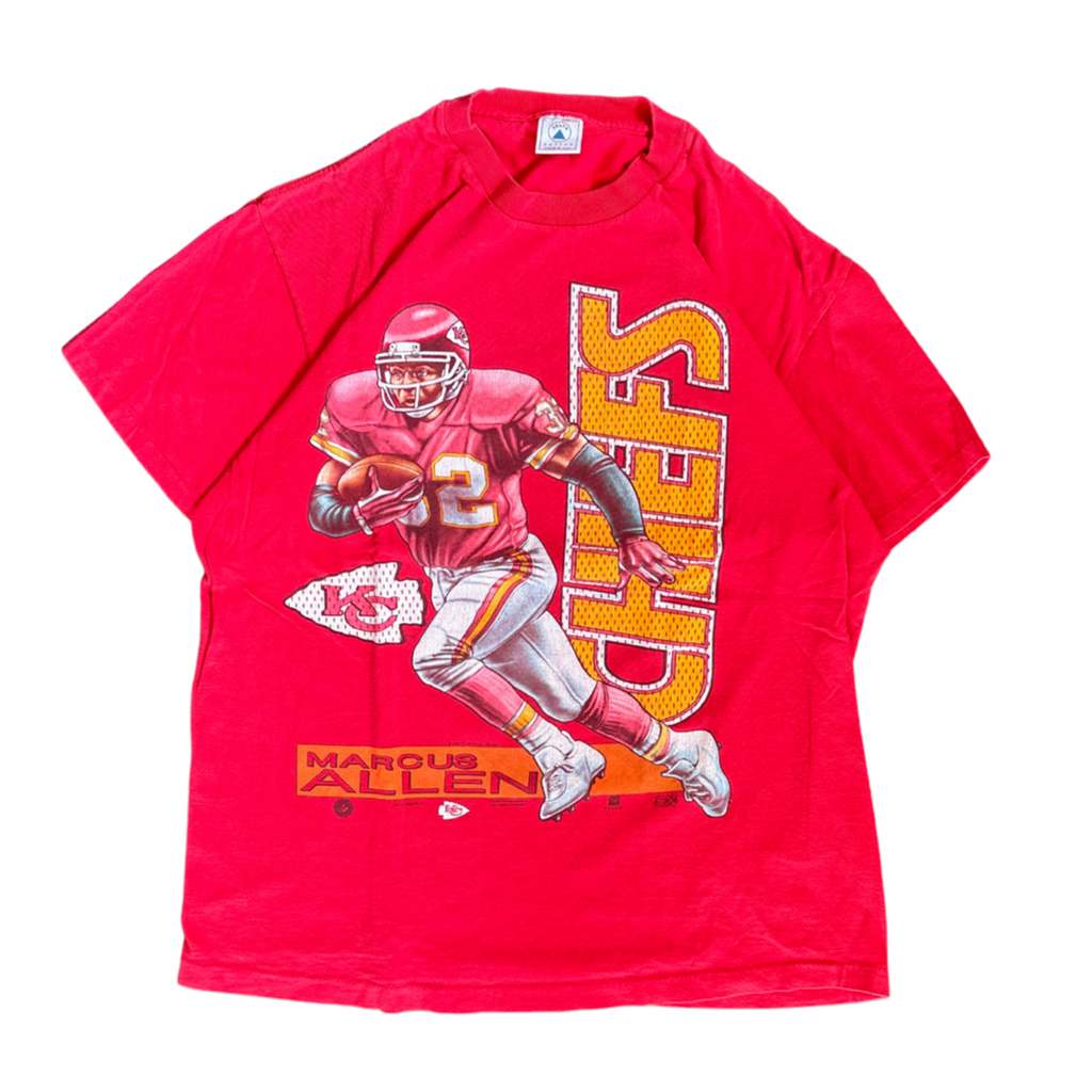 WESTSIDE STOREY VINTAGE | VINTAGE 1996 MARCUS ALLEN KC CHIEFS T-SHIRT - RED - Westside Storey