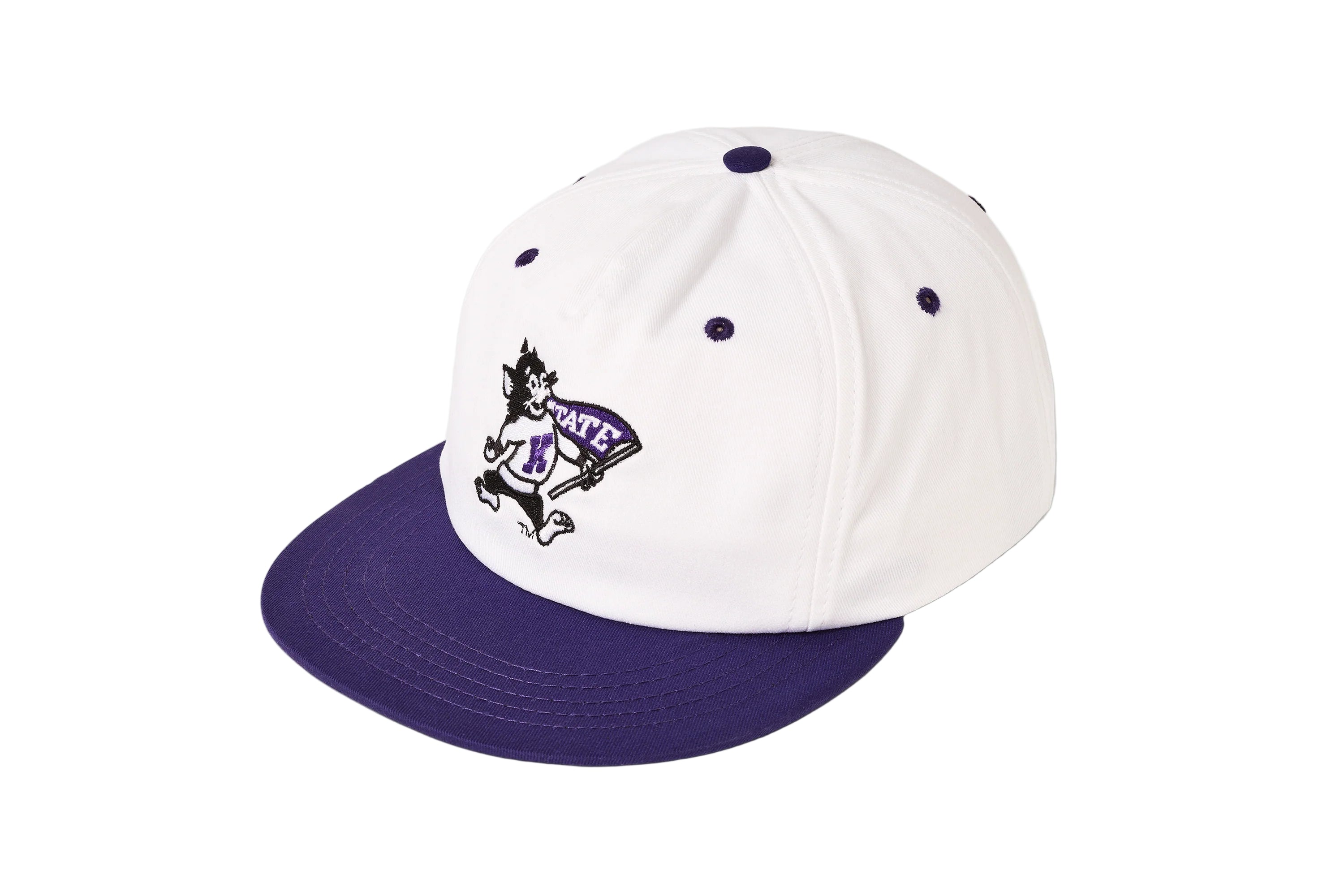 SANDLOT | KSU WILDCATS 90S SNAPBACK - WHITE/PURPLE Sandlot