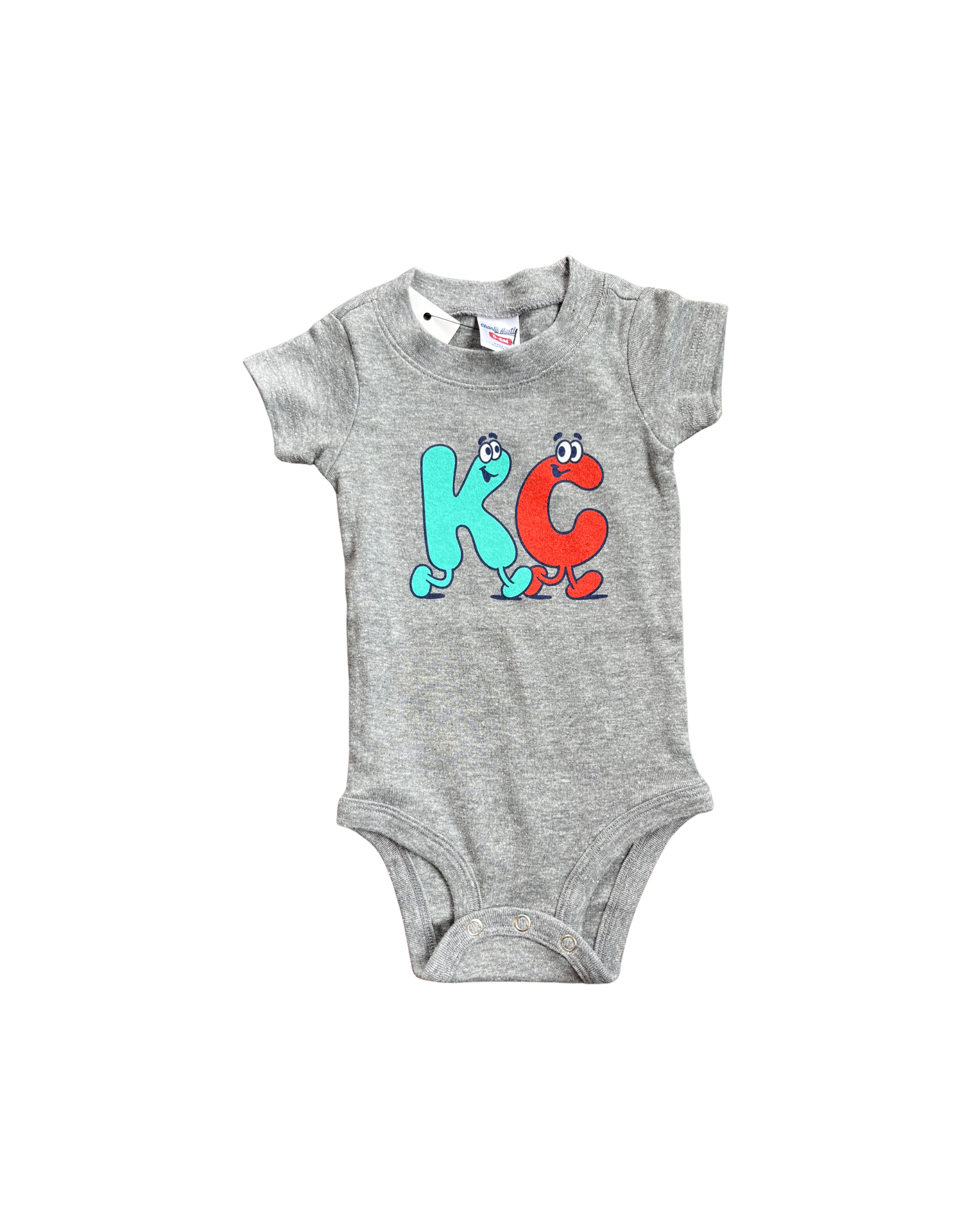 CHARLIE HUSTLE | KIDS KC COOL DUDES ONESIE - GREY Charlie Hustle
