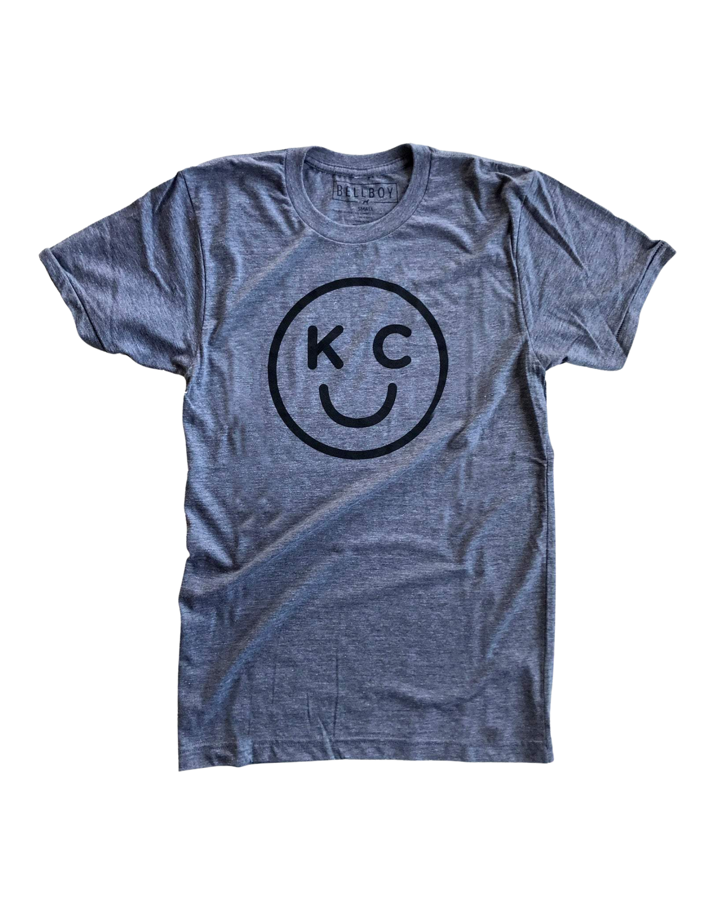 BELLBOY | KC SMILEY T-SHIRT - GREY/BLACK Bellboy Apparel