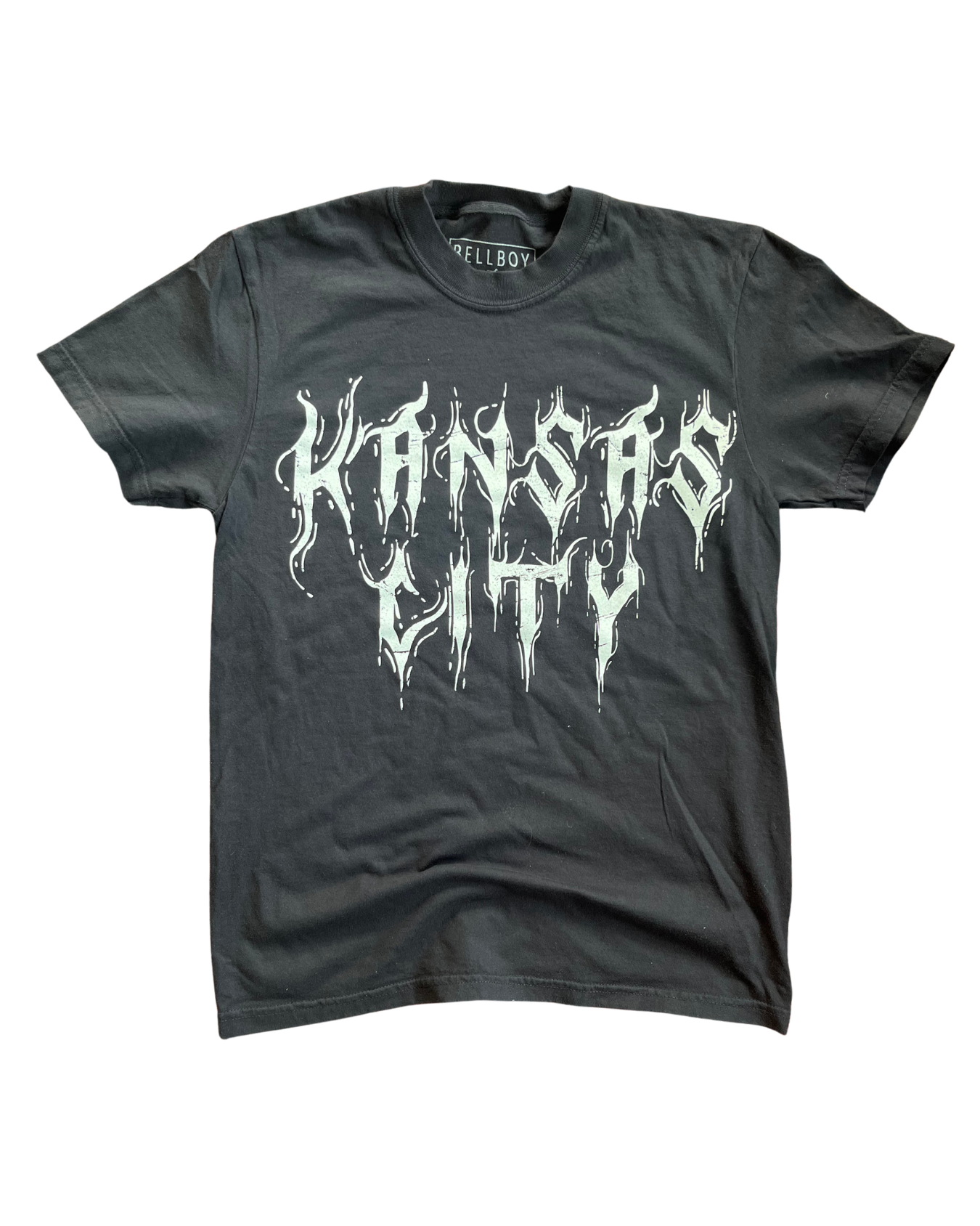 BELLBOY | HEAVY METAL KANSAS CITY T-SHIRT - BLACK/WHITE Bellboy Apparel