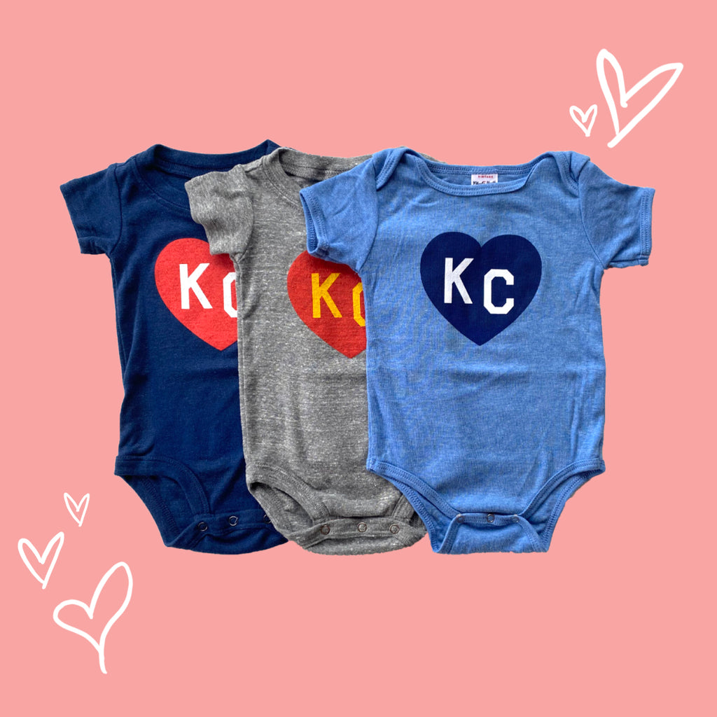 CHARLIE HUSTLE | KIDS KC HEART ONESIE + COLORS Charlie Hustle
