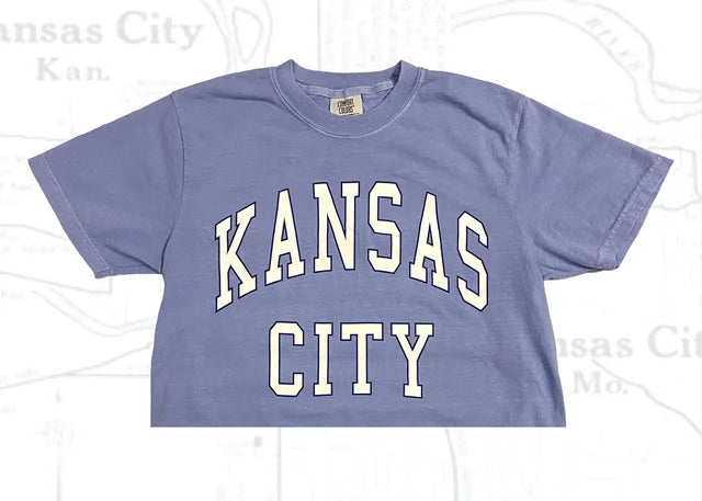 1KC | KANSAS CITY VINTAGE OUTLINE CROP TEE + COLORS 1KC