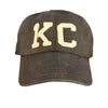 1KC | DISTRESSED BASEBALL HAT - PIGMENT DYED BLACK