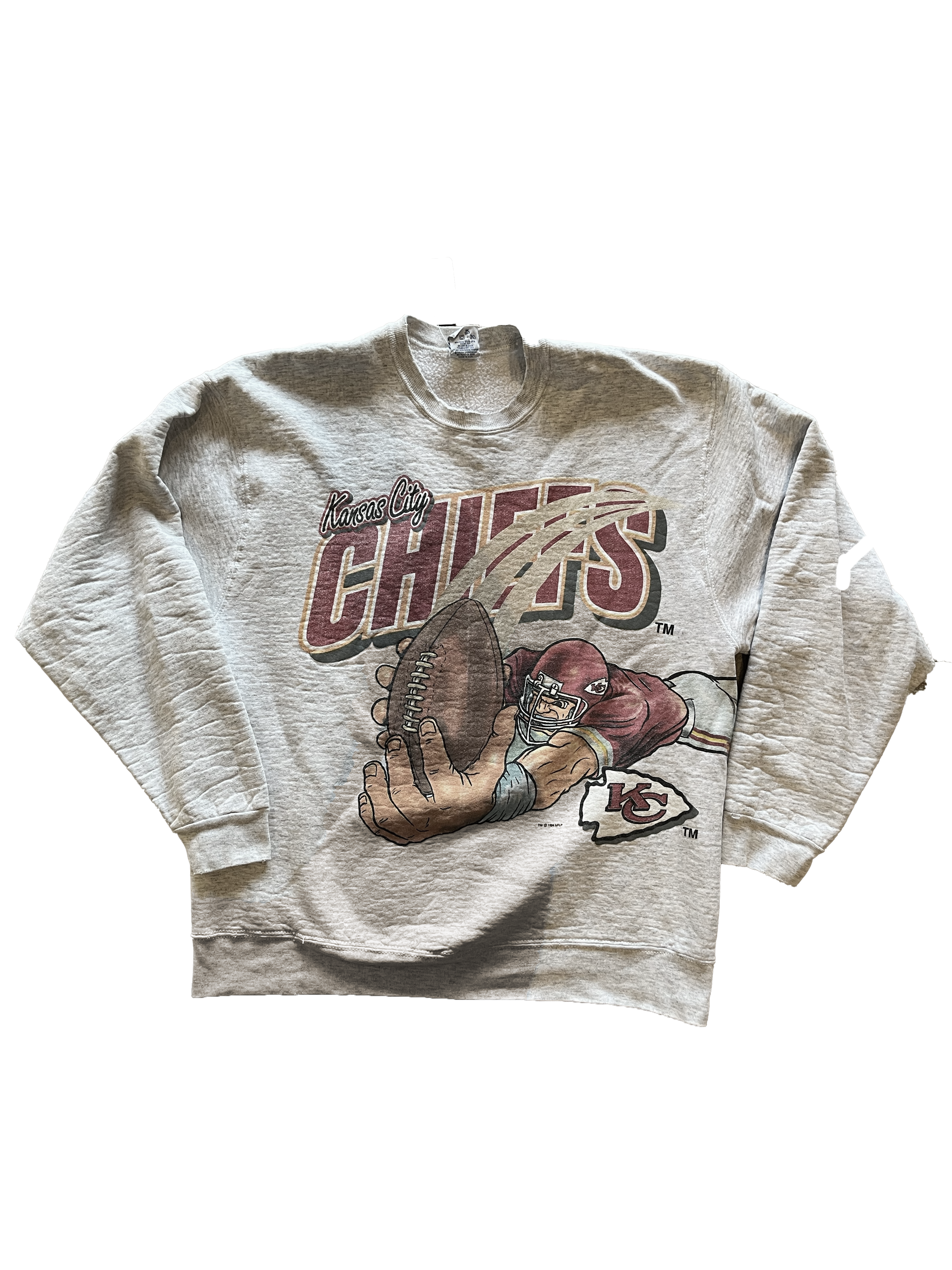 WESTSIDE STOREY VINTAGE | VINTAGE 1994 SALEM DOUBLE SIDED ALLOVER PRINT CHIEFS SWEATSHIRT - Westside Storey