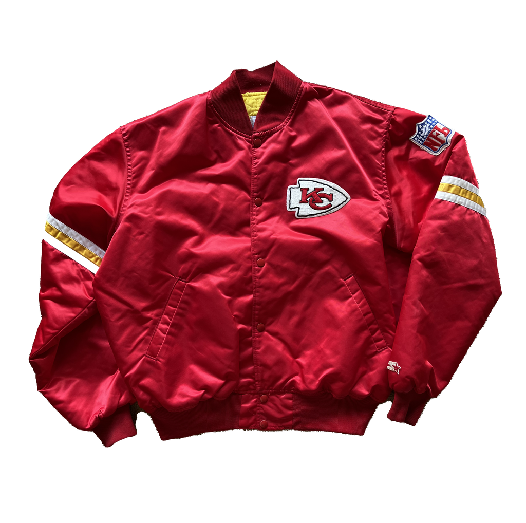 WESTSIDE STOREY VINTAGE | VINTAGE 90S STARTER PRO LINE SATIN STARTER CHIEFS JACKET - Westside Storey