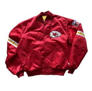 WESTSIDE STOREY VINTAGE | VINTAGE 90S STARTER PRO LINE SATIN STARTER CHIEFS JACKET - Westside Storey