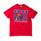 WESTSIDE STOREY VINTAGE | VINTAGE 90S KU JAYHAWKS LARGE PRINT T-SHIRT - Westside Storey