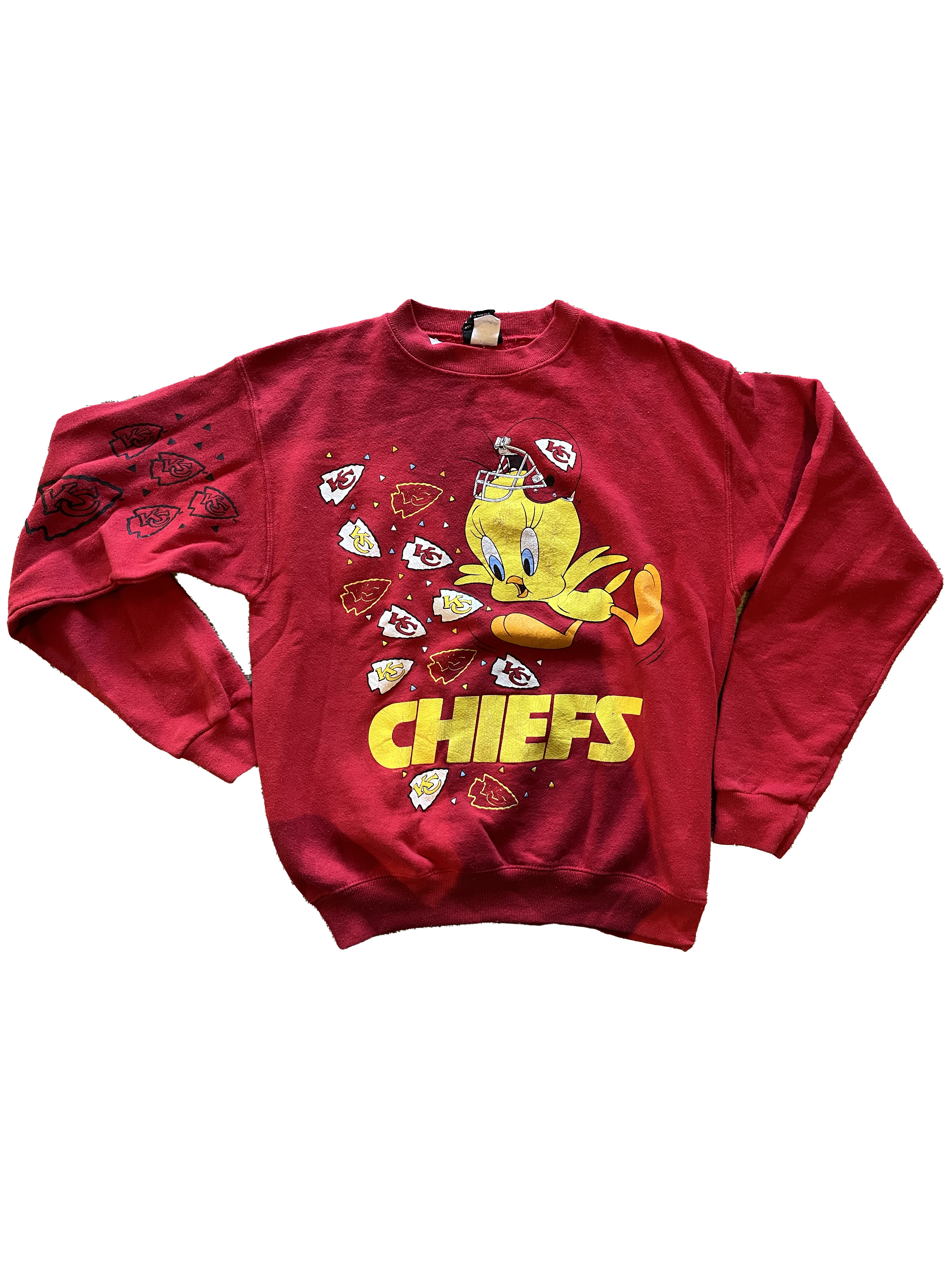 WESTSIDE STOREY VINTAGE | VINTAGE RARE 1996 TWEETY BIRD CHIEFS SWEATSHIRT - Westside Storey