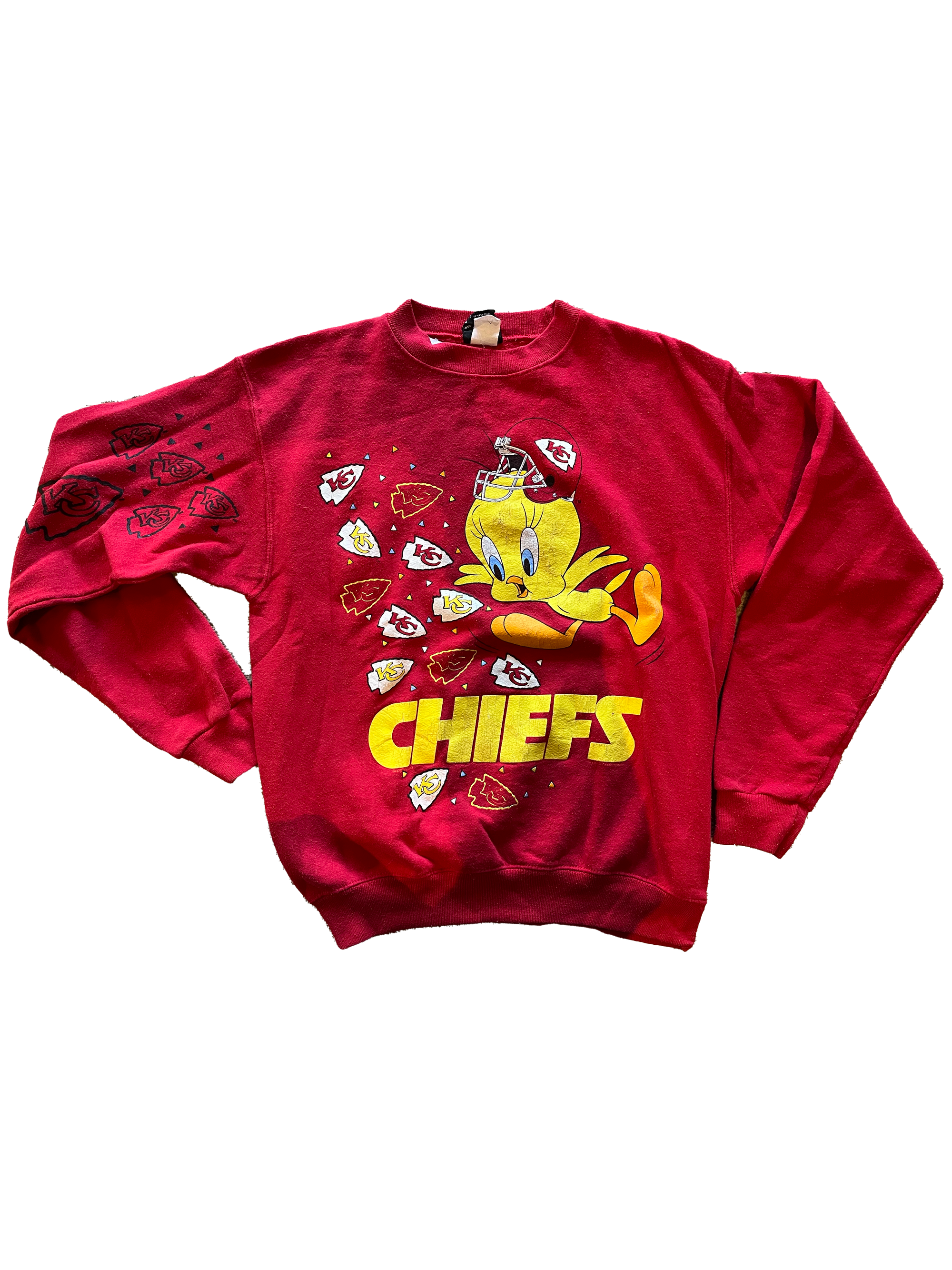 WESTSIDE STOREY VINTAGE | VINTAGE RARE 1996 TWEETY BIRD CHIEFS SWEATSHIRT - Westside Storey